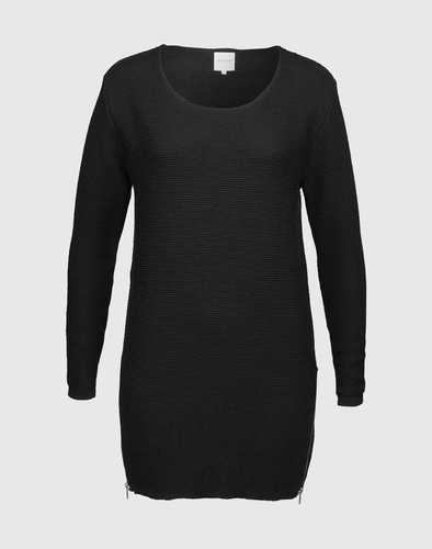 SELECTED FEMME Langer Pullover 'Ila' Damen schwarz
