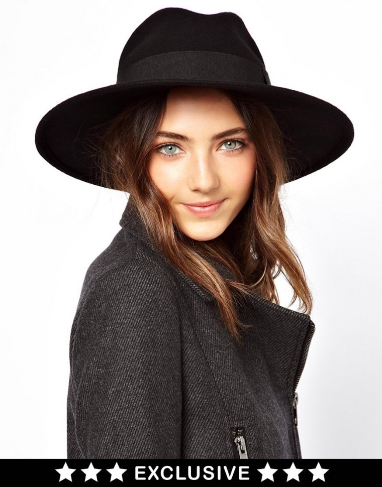 Catarzi - Klassischer Fedora-Hut, exklusiv bei ASOS - Nero