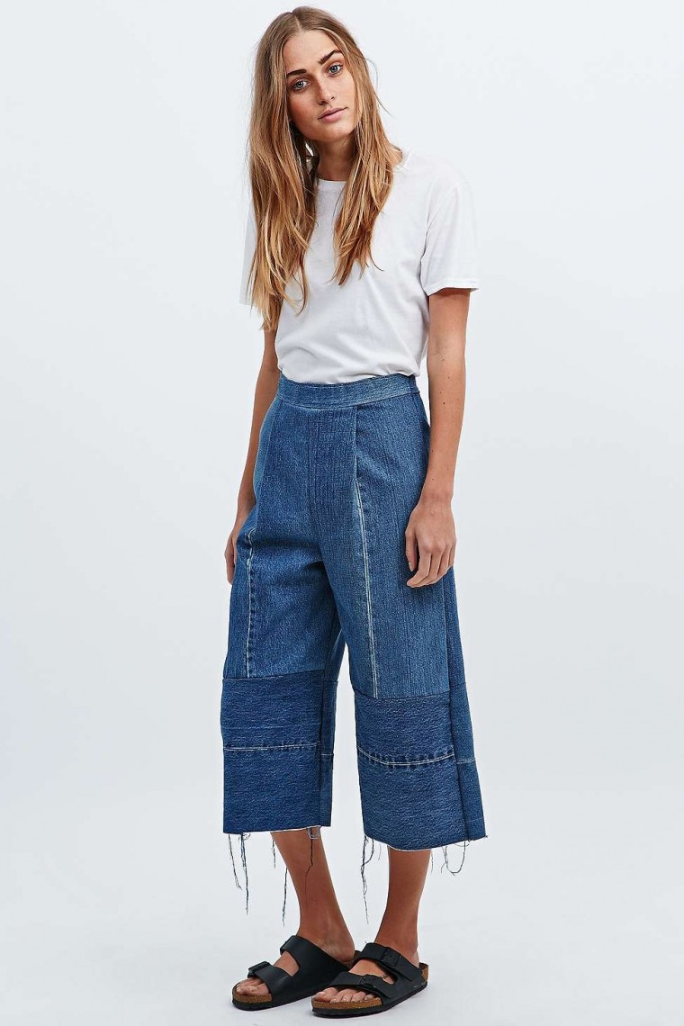 Urban Renewal Vintage Re-Made – Denim-Hosenrock jeans culotte