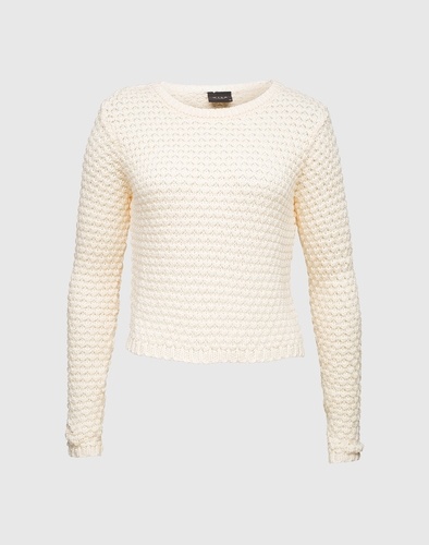 VILA Cropped Pullover 'Vilucis' Damen weiss