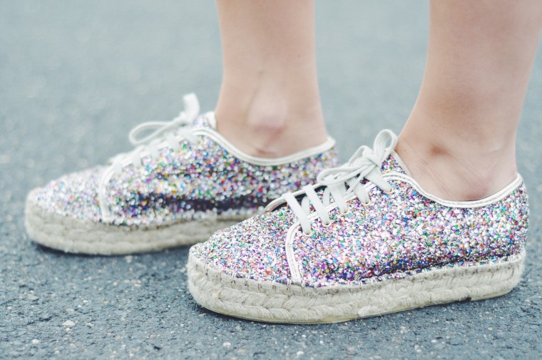 Buffalo Espadrilles glitzer in bunt