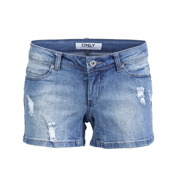 ONLY Jeansshorts Coral, Superlow blau