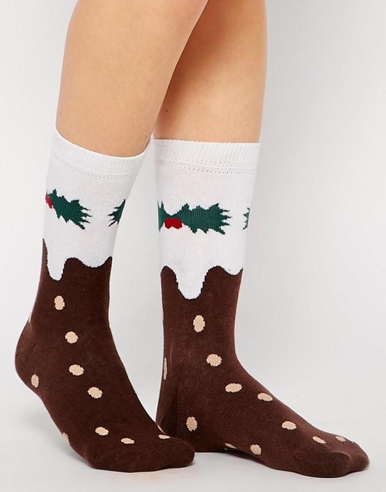 CHRISTMAS PUDDING christmas socks weihnachtssocken