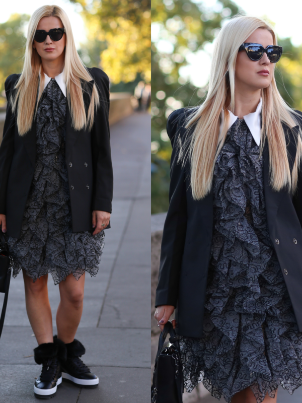 nicopanda organza dress at paris fashion week 2016 streetstyle