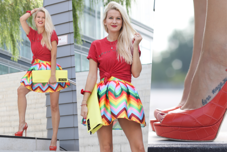 rainbow regenbogen rock skirt