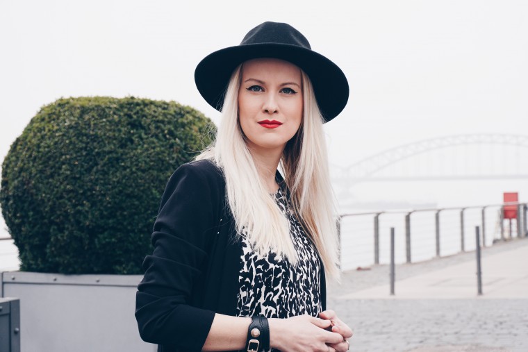 hut schwarz fedora blogger fashion blogwalk palina pralina benetton