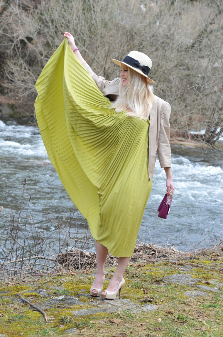 rock the blog cebit 2015 hannover freikarten blogwalk palina pralina gewinnspiel grünes frühlings kleid blogger look style stohhut fedora