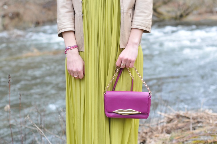 rock the blog cebit 2015 hannover blogwalk palina pralina Diane von Furstenberg tasche pink magenta freikarten gewinnspiel grünes kleid plisse frühling look