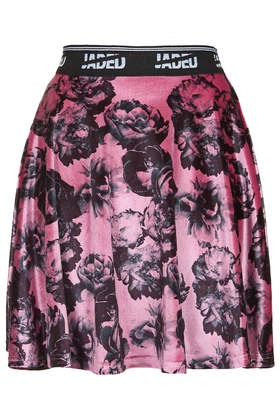 Topshop Samt-Skaterrock von Jaded London - Pink
