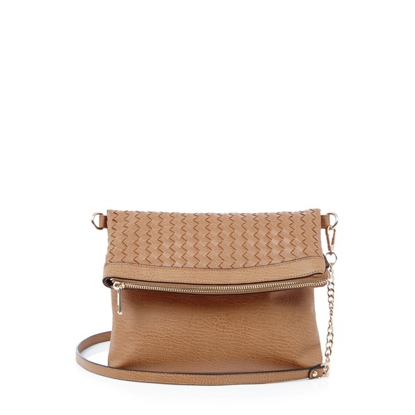 Oasis Umhänge-Clutch in Web-Optik beige