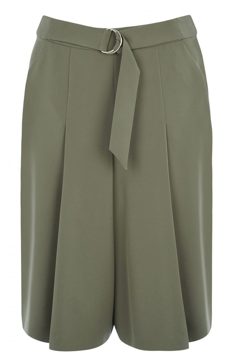 oasis Taillierter Hosenrock mit D-Ring Khaki grün