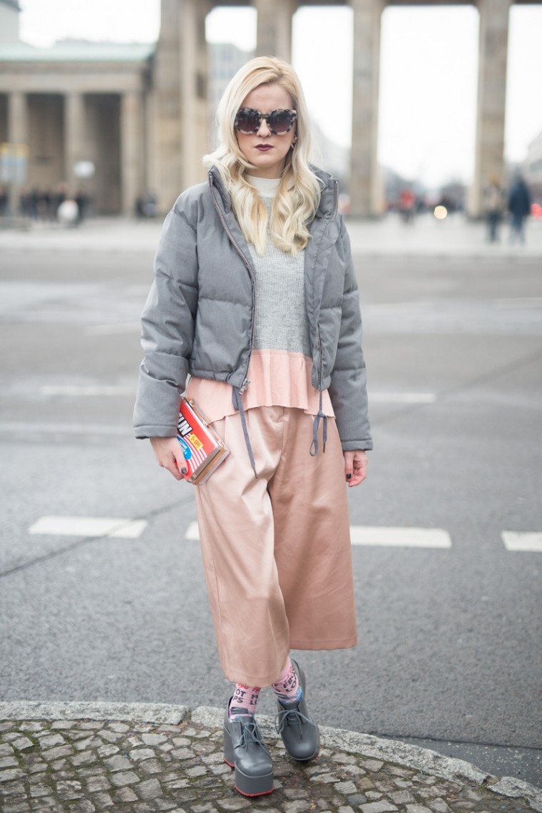 grau nude asos look mercedes benz fashion week 2015 berlin streetyle fashion blogger most successful german blogwalk palina pralina mode bloggerin köln culotte hosenrock