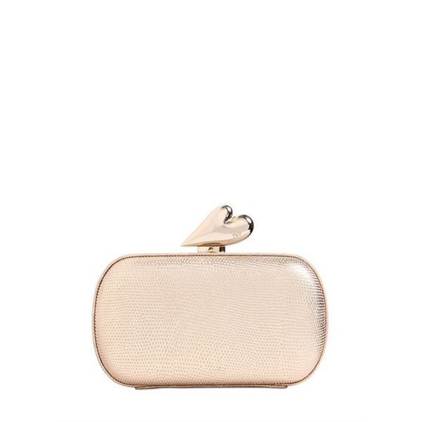 DIANE VON FURSTENBERG - CLUTCH AUS METALLISCHEM LEDER 