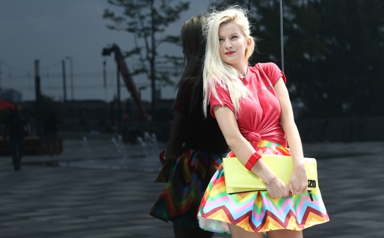 multi color rain bow valentino skirt