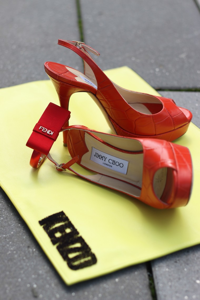 jimmy choo high heels rot fendi kenzo