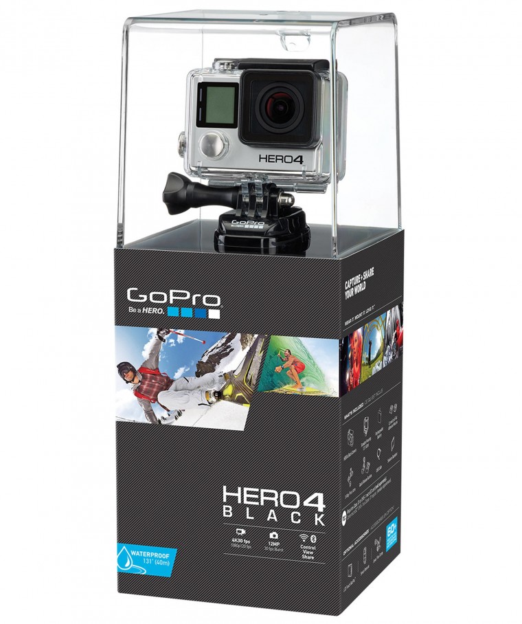 Go Pro: Helmkamera Hero 4 Black Adventure, silber