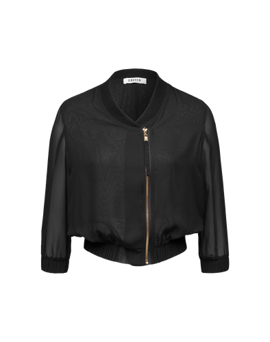 EDITED THE LABEL Transparenter Blouson 'Diana' schwarz