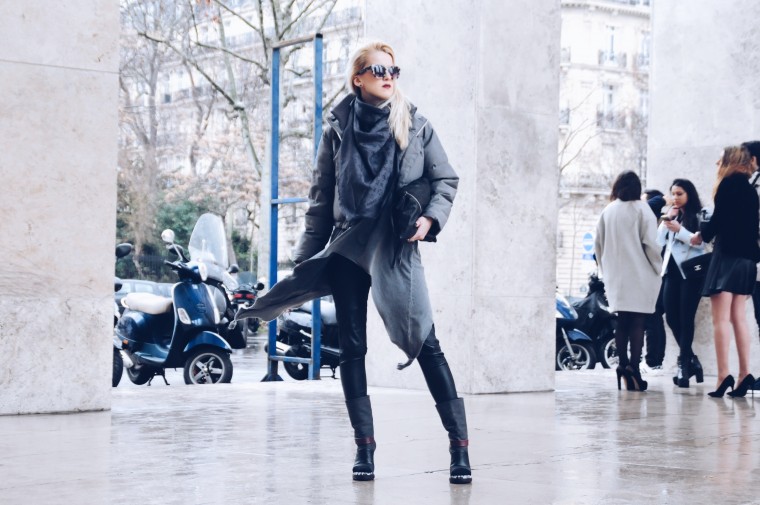 haute couture paris blogwalk palina pralina fashion week streetstyle 2015 blogger fashion mode bloggerin most successful german blog blogger grau grey look outfit impression pinterest köln mode asos balenciaga