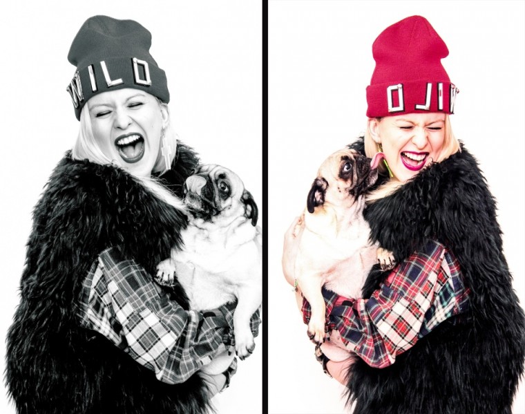 Pug Fun Beanie Fashion Shoot