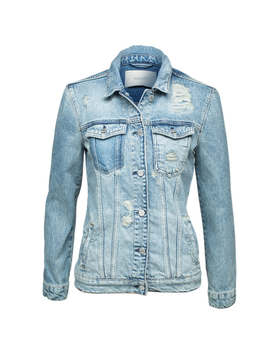 MAISON SCOTCH Jacke mit Destroyed-Effekten blau