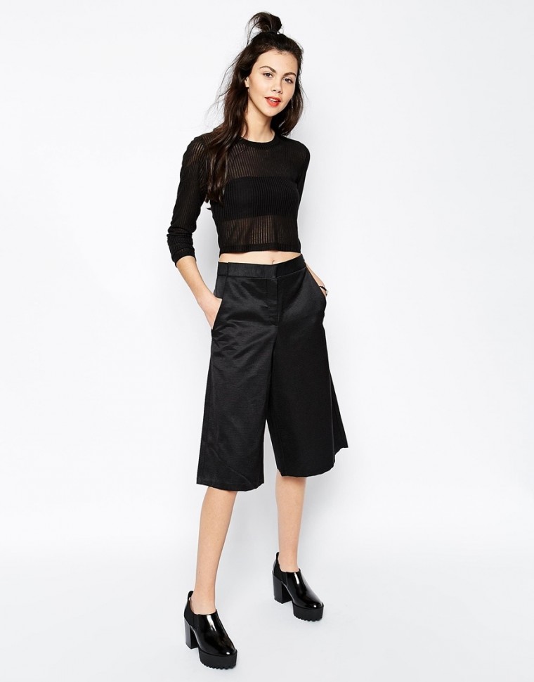 Monki - Culotte-Hosenrock - Schwarz black
