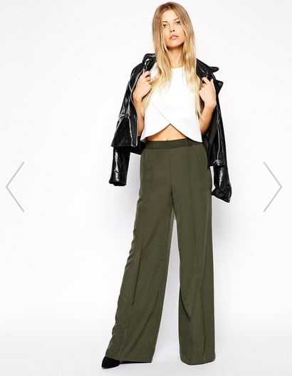 Weite Hose / Wide pants grüne weite hose asos