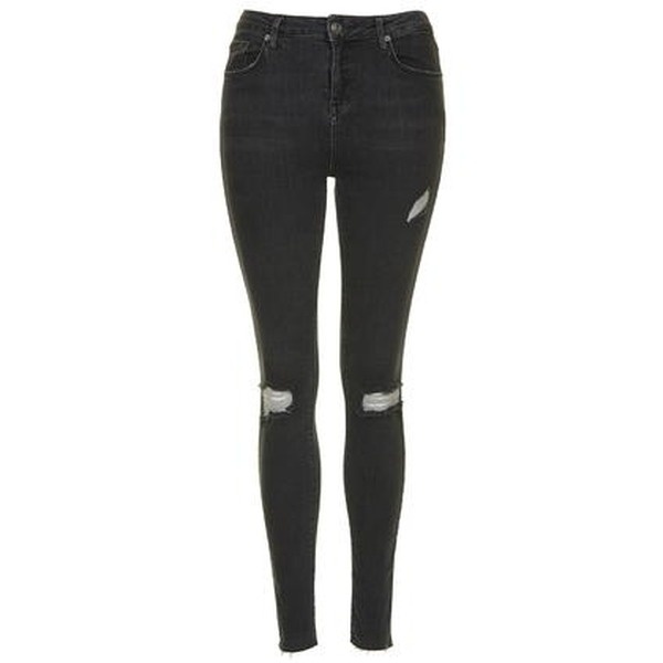 Topshop - Schwarze MOTO Jamie Jeans im Destroyed-Look Tall-Größe - Ausgewaschenes Schwarz