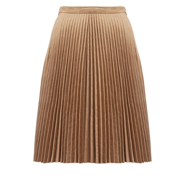 Topshop Faltenrock tan beige
