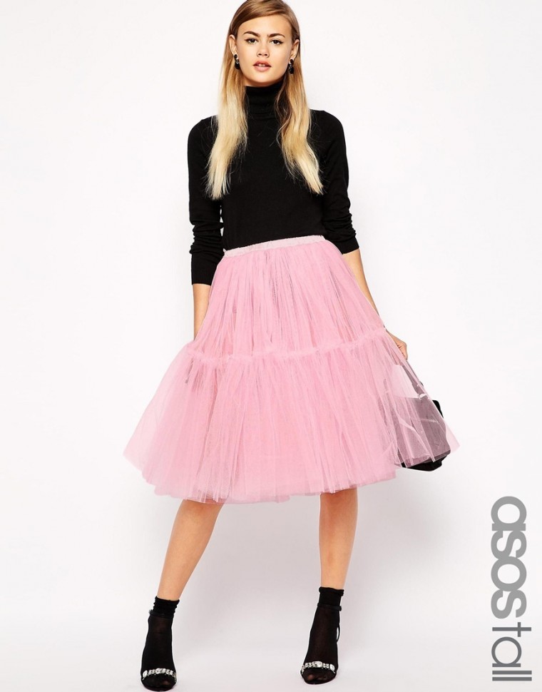 ASOS TALL - Netzstoffrock im Tutu-Stil - Rosa pastel tüll