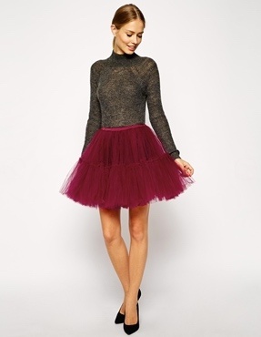 ASOS - Skaterrock aus Tüll - rot tutu