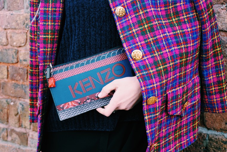 kenzo clutch rot blau red blue givenchy vintage blazer palina pralina blogwalk fashion blogger köln